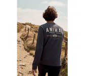 Animal Camiseta orgánica de manga larga con estampado trasero de Tommy para hombre XS gris oscuro