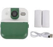Cámara portátil con impresión instantánea, fotos de 48 MP, vídeo de 1080P, pantalla IPS de 2,4 pulgadas, batería de 1200 mAh verde