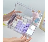 Caja de almacenamiento de herramientas para pestañas de gran capacidad, estuche para pinzas de extensión de pestañas, caja de almacenamiento de herramientas de maquillaje cosmético, accesorios para pestañas puro