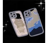 Funda protectora de teléfono con cámara de flores y espejo de nube estética de Corea para Iphone 13 12 11 Pro Xs Max X Xr 7 8 Plus, funda trasera suave For iPhone XS Max
