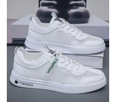 Zapatos de skate de moda para hombre, novedad de verano 2024, zapatillas informales cómodas y transpirables, mocasines de moda con cordones, zapatos planos ahuecados, Tenis 39 blanco