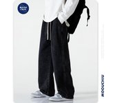 Pantalones vaqueros negros de marca de moda para hombre, unisex, holgados, rectos, estilo urbano americano, versátiles, de pierna ancha XXXL