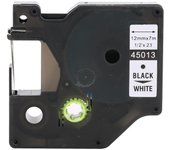 Cinta de etiquetas laminada para rotuladora, color negro sobre blanco, 12 mm, para DYMO LM-160280