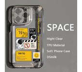 Funda transparente para iPhone 15 Pro con diseño de astronauta: anticaídas, suave y moderna para Apple 12, 11, Xs Max, 78 Plus iPhone 8P/ 7P