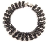 Les Trésors De Lily [D2912] - Pulsera de diseño 'Disco' negra negro