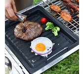 Cesta para parrilla de barbacoa, soporte para verduras y carne, bandeja para asar antioxidante, sartén para barbacoa, herramienta en oferta negro