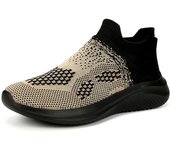 TUINANLE Zapatillas ligeras para mujer, zapatos para correr, zapatos sin cordones de malla transpirable, zapatos deportivos para parejas 36 negro