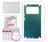 apgo Protective Skin Sticker for the back+sides compatible with Xiaomi Poco M3, Full Wrap Film, Foil, Vinyl - Pattern Carbon Chameleon CAKA1