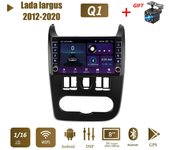 Reproductor de vídeo multimedia con radio para coche Android 2 Din para Lada Largus 2012-2020 con botón y navegación GPS, audio 1+16 GB 1+16GB