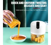 Licuadoras multifuncionales, machacador de ajo eléctrico para el hogar, picadora de carne, alimentos complementarios para bebés, picadora de ajo y verduras. 100ML blanco