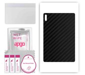 apgo Protective Skin Sticker for the back compatible with Huawei MatePad 6, Wrap Film, Foil, Vinyl - Pattern Carbon Black