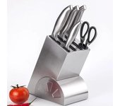 Soporte para cuchillos de acero inoxidable grueso, soporte de metal para cuchillos de cocina, organizador multifunción para rebanar y almacenar herramientas