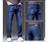 Pantalones vaqueros de talla grande para hombre, pantalón largo informal, color negro, holgado, recto, pierna ancha, para otoño e invierno 28