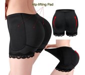 Bragas cortas acolchadas para mujer, bragas inferiores sin costuras, lencería push-up, ropa interior para mujer, bragas para glúteos M nude