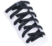 N.° 8 2022 nuevo zapato sin cordones cordones elásticos zapatillas cordones planos sin corbatas niños adultos cordón de zapato rápido bandas de goma para zapatos negro