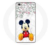 Coque pour Huawei P8 Lite Mickey Mouse Fleurs Cœurs