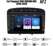 Reproductor de vídeo Multimedia 2 Din Android Radio para coche de 8 pulgadas para Peugeot 308 308SW 408 2010-2016 con botón perilla WiFi 1 + 32GB 1+32GB