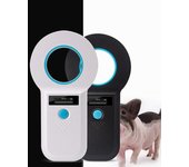 Lector de etiquetas de animales RFID de 134,2 Khz, escáner de Microchip para mascotas de 125K, ISO11784/85/FDX-B/Microchip EMID para almacenamiento de datos de mascotas/perros/gatos/cerdos 128