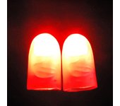 Magia de fiesta, 2 uds., ilumina el truco del dedo pulgar brillante, aparece con luz apagada azul