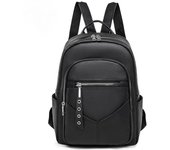 Mochila de PU de lujo para mujer, nueva y de ocio, de 2024, con un color de contraste simple, tendencia de mochila y bolso de libros para viajeros urbanos