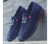 Zapatillas de lona informales sin cordones de caña baja para hombre, primavera 2024 39 negro
