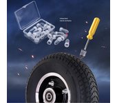 Juego de 10/100 clavos para reparación de pinchazos de neumáticos, para reparación de neumáticos de vacío de automóviles, motocicletas y bicicletas, clavos de goma y metal, accesorios para neumáticos