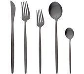 Vajilla de acero inoxidable mate, juego de cubiertos de oro rosa, cuchillo, tenedor de postre, cuchara de té, juego de cubiertos, vajilla de cocina plata