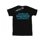 Star Wars Boys Neon Sign Logo T-Shirt 9-11 Years blanco
