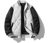 Chaqueta de algodón deportiva Chaqueta de algodón de invierno Chaqueta de béisbol con cuello alto Chaqueta de algodón cálida Hombres M
