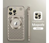 Funda de teléfono con disipación de calor de Metal para iPhone 13, 12, 14, 15 Pro Max Plus, funda magnética de aluminio Magsafe para IPHON 14, 15 Pro Promax For iPhone 12 azul