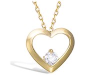Les Trésors De Lily [L4590] - Collar chapado en oro 'Love' oro blanco - 13x12 mm oro