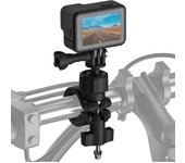 Soporte para bicicleta Soporte para motocicleta Cámara de acción Soporte para manillar Soporte para bicicleta Rotación de 360 ​​​​° para GoPro Hero 11/10/9/8/7/6 Insta360 DJI Osmo