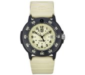 Luminox Reloj de buceo de cuarzo XS.3010.EVO.S 200M para hombre con correa de caucho y esfera beige de Navy Seal EVO beige