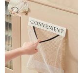 Bolsas de malla para colgar en la pared, bolsas de basura para cocina, herramientas de almacenamiento, bolsas de plástico de gran capacidad para montar en la pared, 1 unidad