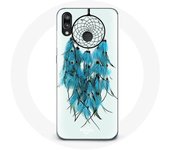 Coque pour Huawei P20 Lite Attrape Rêve Bleu Fond Blanc