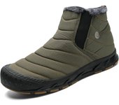 TUINANLE Zapatos de algodón de invierno para hombres Botas cálidas de terciopelo para mujeres Botas de nieve para parejas de talla grande 36 verde