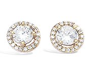 Les Trésors De Lily [L1814] - Pendientes chapados en oro 'Déesse' de oro blanco - 9 mm oro