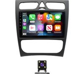 Radio de coche Android 13 de 9 pulgadas con GPS, navegador, wifi, FM, RDS, 2+32 GB, compatible con Mercedes Benz CLK W209 negro