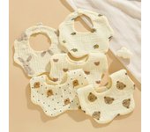 Impresión de toallas de saliva para bebés, paños para eructar, delantal de alimentación, lindo babero para bebés recién nacidos Style5