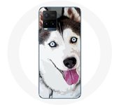 Coque pour Vivo Y21s 2021 / Y21 2021 Husky Blanc de Sibérie Yeux Bleus