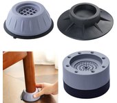 1-4 almohadillas antivibración para pies, alfombrilla de goma antideslizante, silenciosas, para lavadora y refrigerador, soporte para muebles