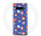 Coque pour Samsung Galaxy S10 Plus BTS Bangtan Sonyeondan BT21 Noël 2023