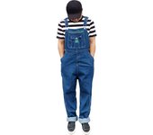 Pantalones vaqueros de talla grande para hombre, pantalones rectos con tirantes, pantalones vaqueros azules, ropa de trabajo de talla grande para hombre 28 azul oscuro
