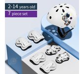 Equipo de protección infantil, casco, coderas y rodilleras para niñas de 3, 4, 5, 6, 7, 8, 9, 10, 11 y 12 años Adecuado para patinar sobre ruedas y esquiar 2-14 year
