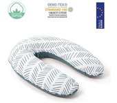 doomoo Coussin de Maternité et Coussin d'Allaitement Buddy, Ultra Confort, Certifié oeko-Tex, Ethnic Petrol