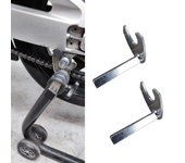 Soportes para motocicletas Soporte para ruedas Soporte para bastidor Brazo oscilante Elevador Ganchos para trípode Gancho estilo U Adaptador de horquilla F-O