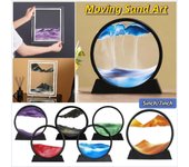 Cuadro artístico de arena móvil, pintura de arena movediza 3D de cristal, reloj de arena, decoración del hogar, paisaje de arena marino en movimiento, 1 ud.