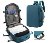 Mochila informal multifuncional para mujer con numerosos bolsillos, gran capacidad, se adapta a una computadora portátil color rosa