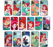Funda negra suave con diseño de sirena KK-28 para iPhone XR 14 15 11 12 13 6 7 8 X XS Pro Max S8 Plus Samsung S22 S23 S21 S24 FE Ultra Samsung S24 Ultra capri