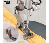 Prensatelas para máquina de coser industrial T88, con puntada de cadeneta, cierre invisible de un solo lado, bloqueo de bordes, prensatelas ajustable